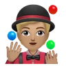 Person Juggling: Medium-Light Skin Tone Emoji 🤹🏼 image - Huawei Harmony OS style