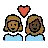 Couple With Heart: Woman, Woman, Medium-Dark Skin Tone, Dark Skin Tone