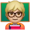 Teacher: Medium-Light Skin Tone Emoji 🧑🏼‍🏫 image - Samsung style