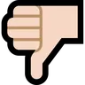 Thumbs Down: Light Skin Tone Emoji 👎🏻 image - Microsoft Windows 10 Segoe UI Emoji style