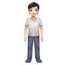 Person Standing: Light Skin Tone Emoji 🧍🏻 image - Huawei Harmony OS style