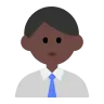 Man Office Worker: Dark Skin Tone Emoji 👨🏿‍💼 image - Tossface style