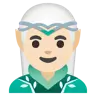 Man Elf: Light Skin Tone Emoji 🧝🏻‍♂️ image - Google Noto Color style