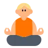 Man In Lotus Position: Medium-Light Skin Tone Emoji 🧘🏼‍♂️ image - Tossface style
