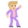 Man Dancing: Medium-Light Skin Tone Emoji 🕺🏼 image - EmojiTwo style