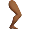 Leg: Medium-Dark Skin Tone Emoji 🦵🏾 image - Apple style