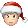 Mx Claus: Light Skin Tone Emoji 🧑🏻‍🎄 image - WhatsApp style