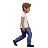 Person Walking Facing Right: Medium Skin Tone