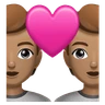 Couple With Heart: Medium Skin Tone Emoji 💑🏽 image - Huawei Harmony OS style
