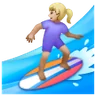 Woman Surfing: Medium-Light Skin Tone Emoji 🏄🏼‍♀️ image - Samsung style