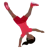 Woman Cartwheeling: Dark Skin Tone