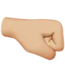 Right-Facing Fist: Medium-Light Skin Tone Emoji 🤜🏼 image - Apple style