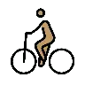 Person Biking: Medium Skin Tone Emoji 🚴🏽 image - OpenMoji style