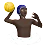 Man Playing Water Polo: Dark Skin Tone