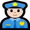 Police Officer: Light Skin Tone Emoji 👮🏻 image - Microsoft Windows 10 Segoe UI Emoji style