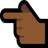 Backhand Index Pointing Left: Medium-Dark Skin Tone
