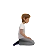 Person Kneeling Facing Right: Medium Skin Tone