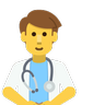 Man Health Worker Emoji 👨‍⚕️ image - Skype style