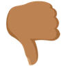 Thumbs Down: Medium Skin Tone Emoji 👎🏽 image - Facebook Messenger (2016) style