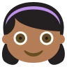 Girl: Medium-Dark Skin Tone Emoji 👧🏾 image - EmojiTwo style