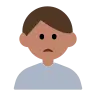 Man Frowning: Medium Skin Tone Emoji 🙍🏽‍♂️ image - Tossface style