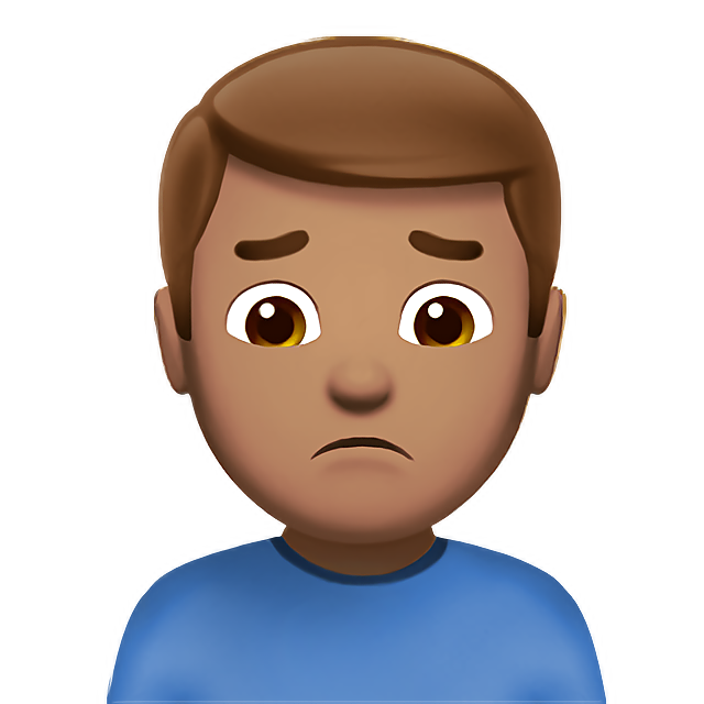 Man Frowning: Medium Skin Tone
