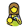 Woman Feeding Baby Emoji 👩‍🍼 image - OpenMoji style