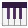 Teclado Musical Emoji 🎹 image - Microsoft Classic 2D style