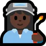 Woman Factory Worker: Dark Skin Tone Emoji 👩🏿‍🏭 image - Microsoft Windows 10 Segoe UI Emoji style