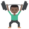 Person Lifting Weights: Dark Skin Tone Emoji 🏋🏿 image - EmojiTwo style