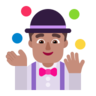 Man Juggling: Medium Skin Tone Emoji 🤹🏽‍♂️ image - Microsoft Classic 2D style