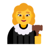 Woman Judge Emoji 👩‍⚖️ image - Microsoft Classic 2D style