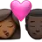 Kiss: Woman, Man, Medium-Dark Skin Tone, Dark Skin Tone
