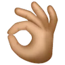 Ok Hand: Medium Skin Tone Emoji 👌🏽 image - Samsung style