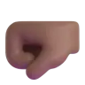 Left-Facing Fist: Medium-Dark Skin Tone Emoji 🤛🏾 image - Microsoft 3D Fluent style