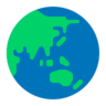 亚澳洲 Emoji 🌏 image - Microsoft Classic 2D style