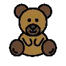 Emoji Teddi maci 🧸 image - OpenMoji style