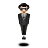 Person In Suit Levitating: Light Skin Tone