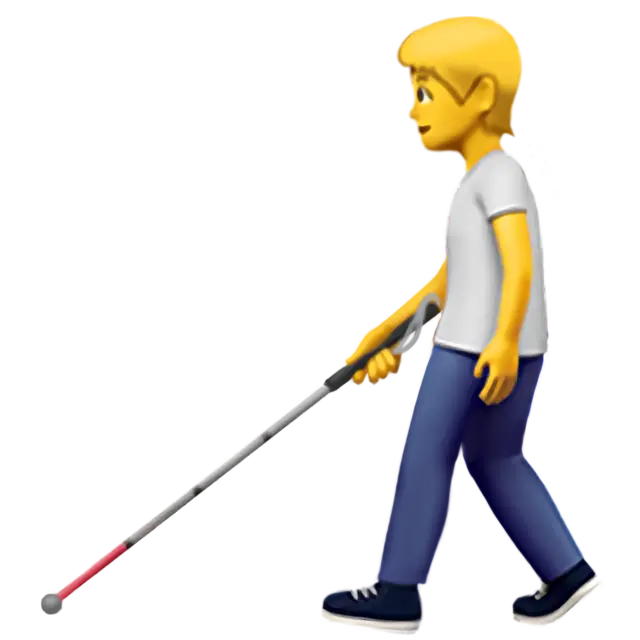 Person With White Cane