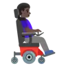 Woman In Motorized Wheelchair Facing Right: Dark Skin Tone Emoji 👩🏿‍🦼‍➡️ image - Google Noto Color style