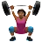 Woman Lifting Weights: Medium-Dark Skin Tone