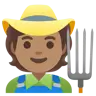 Farmer: Medium Skin Tone Emoji 🧑🏽‍🌾 image - Google Noto Color style