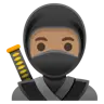 Ninja: Medium Skin Tone Emoji 🥷🏽 image - Google Noto Color style