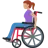 Woman In Manual Wheelchair: Medium Skin Tone