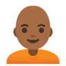Person: Medium-Dark Skin Tone, Bald Emoji 🧑🏾‍🦲 image - Google Noto Color style