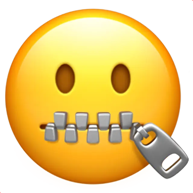 Zipper-Mouth Face