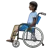 Person In Manual Wheelchair: Dark Skin Tone