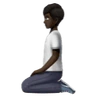 Person Kneeling: Dark Skin Tone Emoji 🧎🏿 image - Huawei Harmony OS style