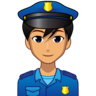 Man Police Officer: Medium Skin Tone Emoji 👮🏽‍♂️ image - Emojidex style