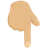 Backhand Index Pointing Down: Medium-Light Skin Tone